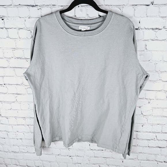 GOOD AMERICAN | crewneck long sleeve boxy oversized pullover sweatshirt - Picture 1 of 6